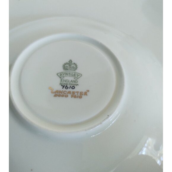 Vintage Aynsley Lancaster Pattern Grey Teacup and Saucer #7610 - Picture 12 of 16
